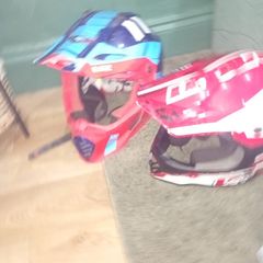 two off Rd bike helmets