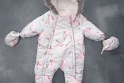 Babygirl snowsuit / pramsuit 0-3 months