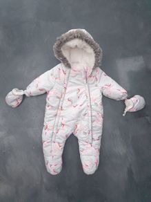 Babygirl snowsuit / pramsuit 0-3 months