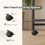 100 cm Computer Desk With Wheels, Gaming Desk for Small Spaces, Modern Simple Style Desk for Home Office, Study Student Writing Desk,Brown Image 3