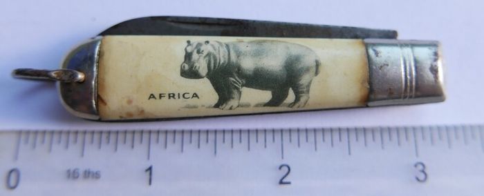 Vintage Richards Sheffield England -Africa Hippo Pocket Knife