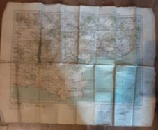 militaria 1931 cloth map, on offer