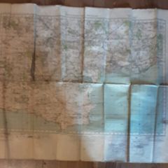 militaria 1931 cloth map, on offer