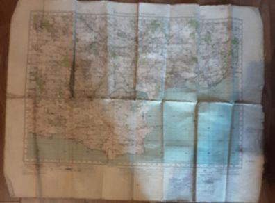 militaria 1931 cloth map, on offer