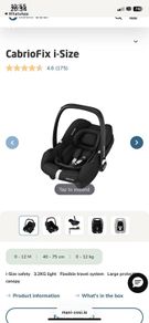 Maxi Cosi CabrioFix i-Size Car Seat and Isofix Base