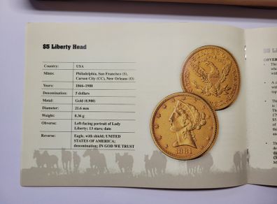 USA Coin of the Wild West, including a 5 dollar gold coin