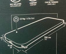 Self-inflating camping mattress