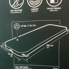 Self-inflating camping mattress