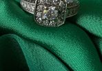 Antique White gold and diamond ring