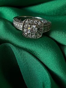 Antique White gold and diamond ring