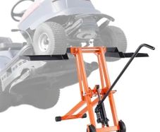 Lawn Mower Lift with Hydraulic Jack, 500 Lbs Weight Capacity, Solid Carbon Steel Lawn Mower Lift, Adjustable Movable Lawn Lifter for Riding Tractors