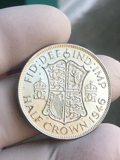 UNC 1946 Halfcrown George VI Silver.