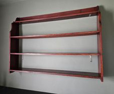 Large wooden wall mounted bookshelf