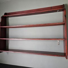 Large wooden wall mounted bookshelf