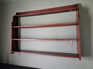 Large wooden wall mounted bookshelf