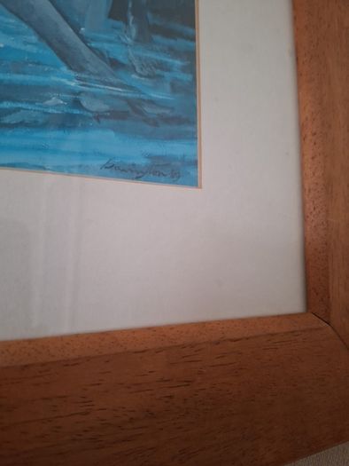 Women Bathing Signed Print 40xm x 40cm