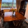Elegant Square Wooden Dining Table & 4 Balloon-Back Chairs Image 2