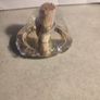 Small Brass Pot  Toothpick Set on on small brass trey. Image 2