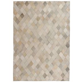 Rug Genuine Leather Patchwork 120x170 cm Diamond Grey