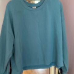 Fab River Island Teal Boxy Sweatshirt  Size Large UK 14