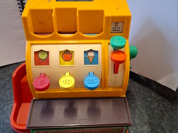 Vintage Fisher Price Cash Register  1970s