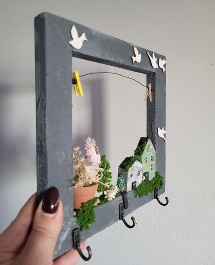 Handcrafted wooden key holder