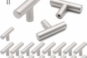 20 Pack 12mm Cabinet Door Handle Drawer Knobs Brushed Nickel Stainless Steel Cupboard Knobs Hardware Wardrobe Knobs 50mm/2" Long (MULTIPLE PACKS AVAILABLE)