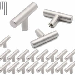 20 Pack 12mm Cabinet Door Handle Drawer Knobs Brushed Nickel Stainless Steel Cupboard Knobs Hardware Wardrobe Knobs 50mm/2" Long (MULTIPLE PACKS AVAILABLE)