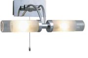 Chrome bathroom wall light