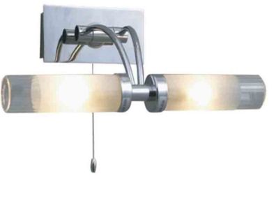Chrome bathroom wall light