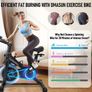 Exercise Bike, Professional Spin Bike with Super Quiet Magnetic Resistance, Indoor Cycling Bike with Shock Absorption, Comfortable Seat for Home Gym 350LBs Capacity (bule with APP Image 5