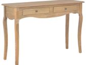 Console Table with 2 Drawers 120x35x76 cm Solid Pine Wood