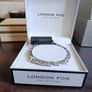 London Fog silver link 8inch unisex silver bracele Image 5