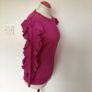 BNWTS Savida pink sparkle Frill Lightweight jumper Medium includes post Image 2