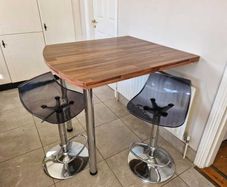 Breakfast counter and stools