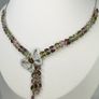 Silver Multi Tourmaline & Zircon Butterfly Lariat Image 2