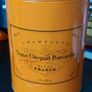 Rare collectable Veuve Clicquot champagne Paint tin collectable ice bucket with 4 unopened champagne bottle glasses Image 3