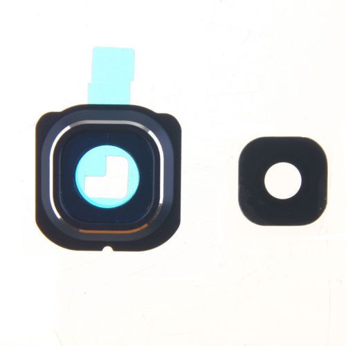 Back Camera Lens Frame Holder for Samsung Galaxy S6 Black-#114157