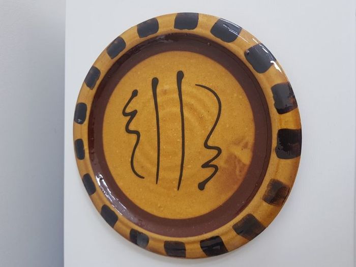 Pate dish with round cover; Cheese plate with cover; Cheese container; Butter dish; Lidded container; Handmade ceramic plate with cover