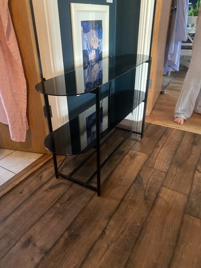 glass tv stand