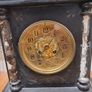 Marble and brass mantle clock Image 4