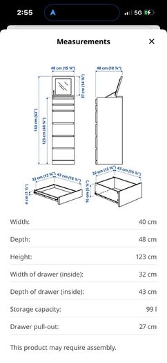 chest of drawers