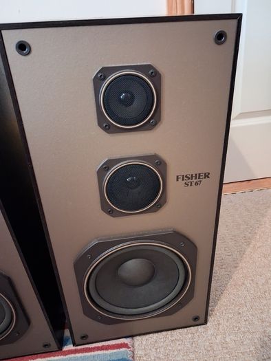 vintage fisher st67 large speakers