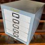 Stack Set of Eagle Midcentury Filing Drawers with Chrome Pull Handles Label Holders 1960s Image 8