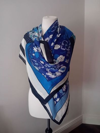 Designer Annarita N Large Silk Scarf