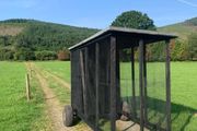 Handmade wooden dog/hen run