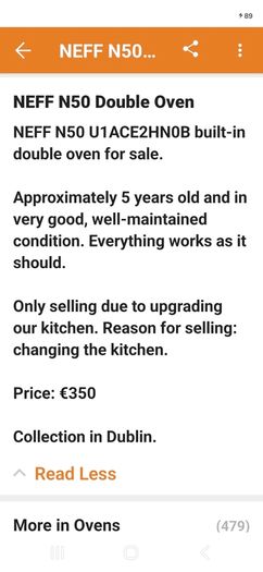 neff double oven