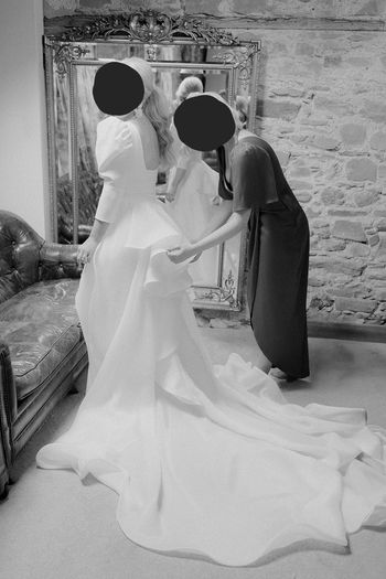 Wedding dress & overskirt