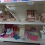 wooden doll house with furniture Image 2