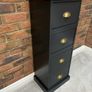 Tall Narrow 4 Drawer Chest of Drawers / Storage Unit Refinished Image 2
